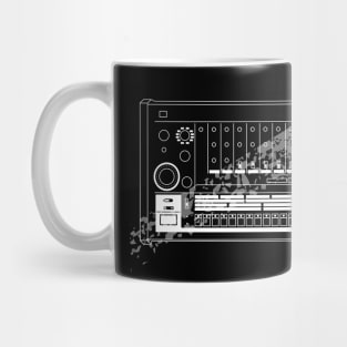 808 Line Grunge Gray Mug